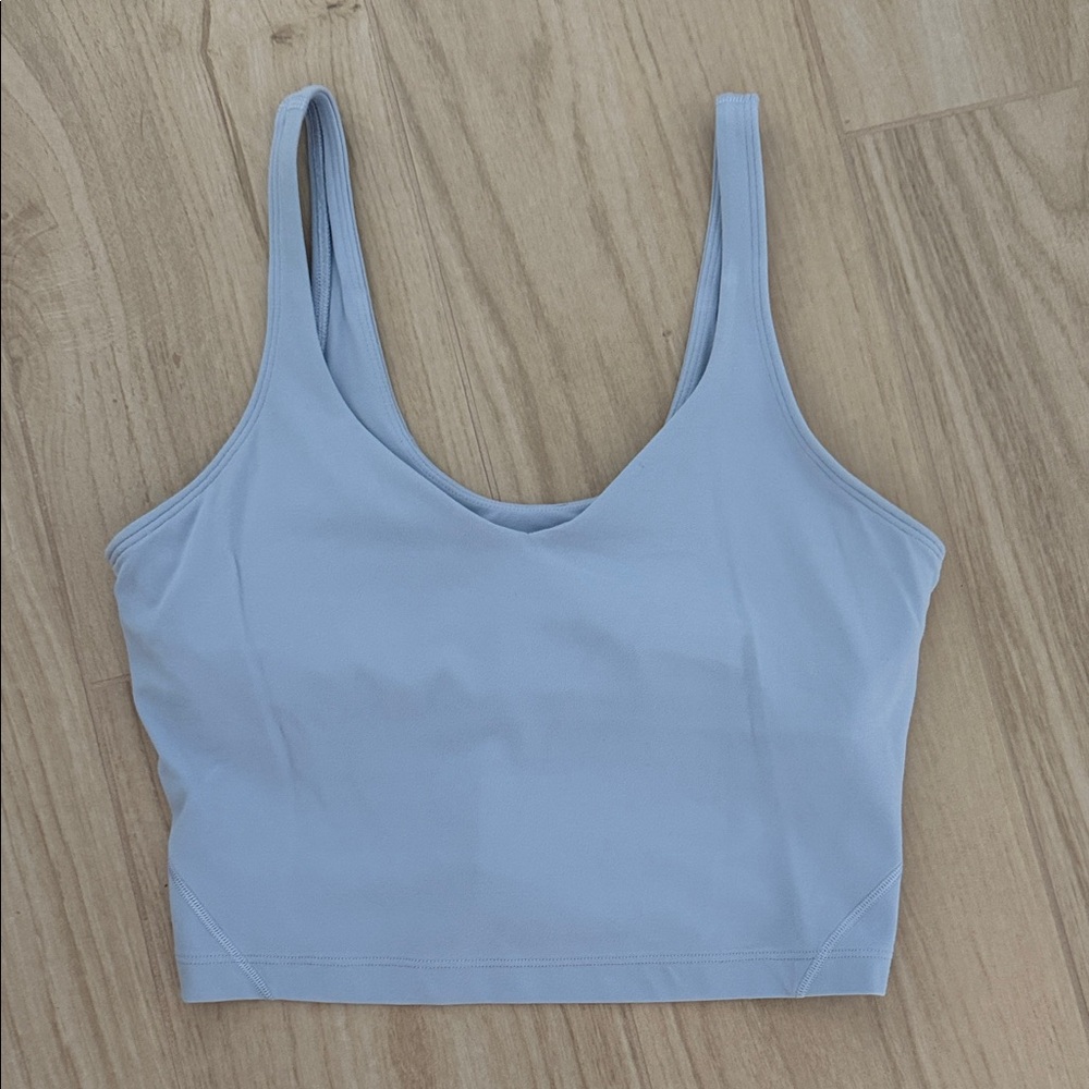 lululemon athletica Powder Blue Scoop Neck Align Crop Tank